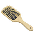 Custom Logo Wood Color Wooden Paddle Hair Brush Wholesale